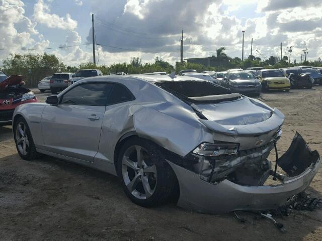 2G1FB1E31E9201795 - 2014 CHEVROLET CAMARO LT SILVER photo 3