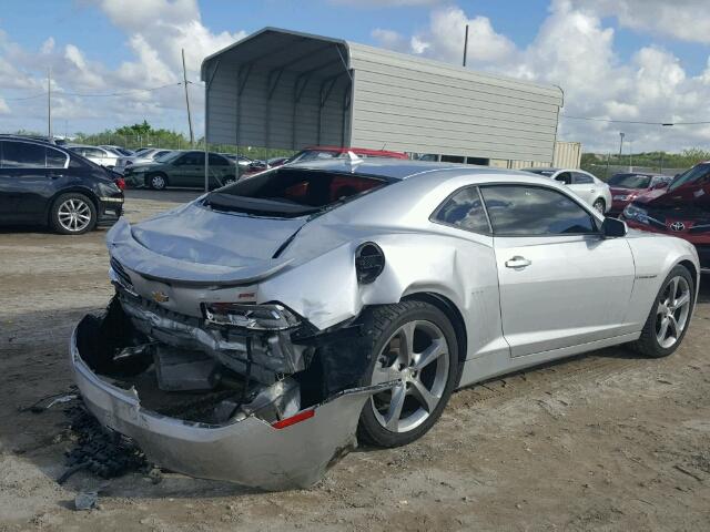 2G1FB1E31E9201795 - 2014 CHEVROLET CAMARO LT SILVER photo 4