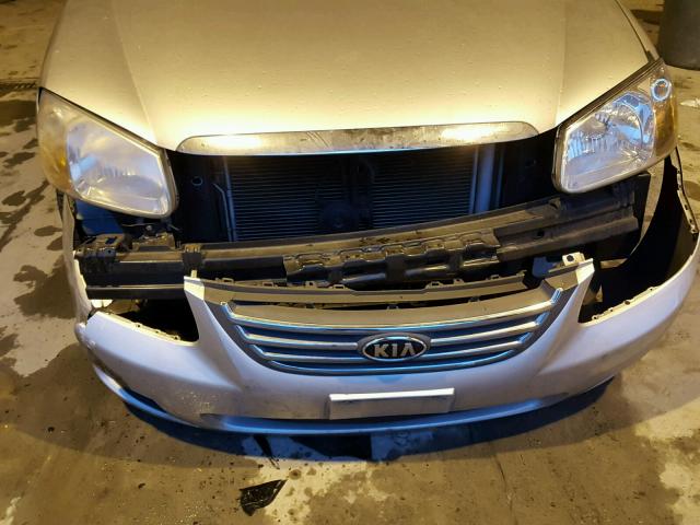 KNAFE121285522471 - 2008 KIA SPECTRA EX SILVER photo 9