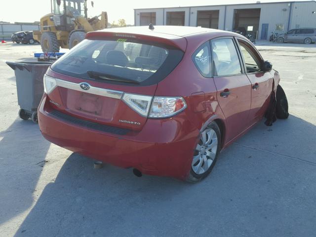 JF1GH61618G836180 - 2008 SUBARU IMPREZA 2. RED photo 4