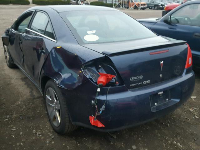 1G2ZG57B594170114 - 2009 PONTIAC G6 BLUE photo 3