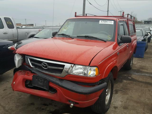 4F4YR16V11TM23520 - 2001 MAZDA B3000 CAB RED photo 2