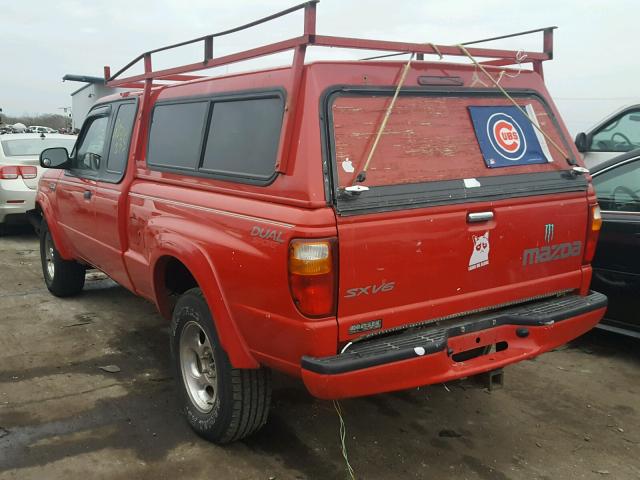 4F4YR16V11TM23520 - 2001 MAZDA B3000 CAB RED photo 3