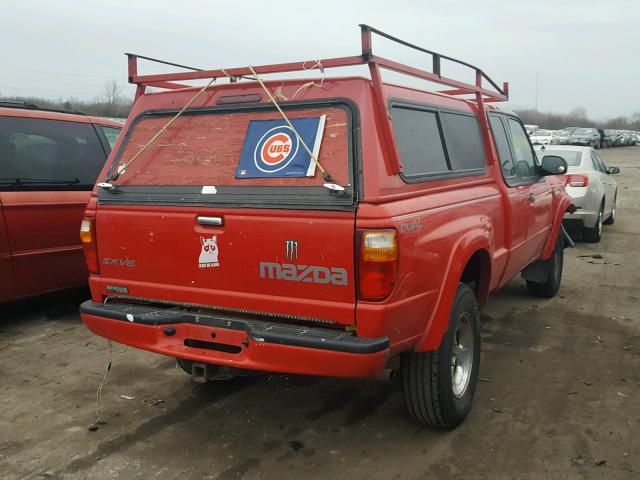 4F4YR16V11TM23520 - 2001 MAZDA B3000 CAB RED photo 4