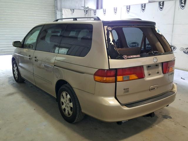 5FNRL18042B022662 - 2002 HONDA ODYSSEY EX TAN photo 3