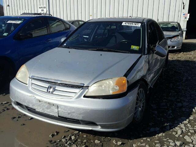 2HGES267X2H515331 - 2002 HONDA CIVIC EX SILVER photo 2