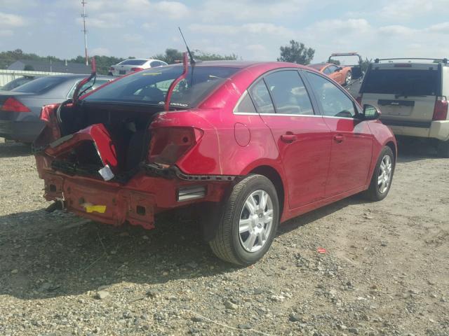 1G1PF5S90B7293441 - 2011 CHEVROLET CRUZE LT RED photo 4