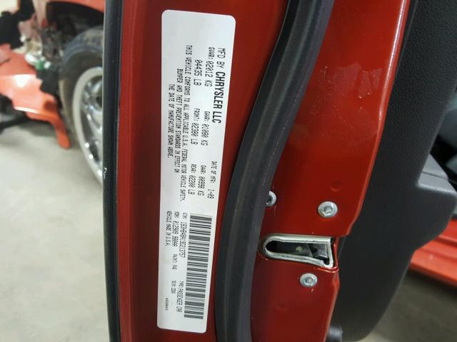 1B3HB48A19D213757 - 2009 DODGE CALIBER SX ORANGE photo 10