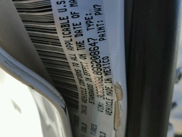 3C63RRGL8GG208647 - 2016 RAM 3500 ST WHITE photo 10