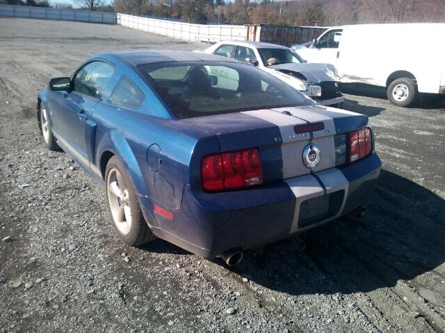 1ZVHT82H085143831 - 2008 FORD MUSTANG GT BLUE photo 3