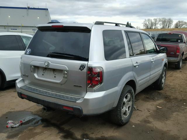 2HKYF18526H562212 - 2006 HONDA PILOT EX SILVER photo 4