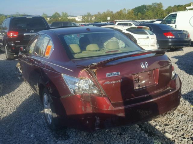 1HGCP2F8XAA173619 - 2010 HONDA ACCORD EXL BURGUNDY photo 3