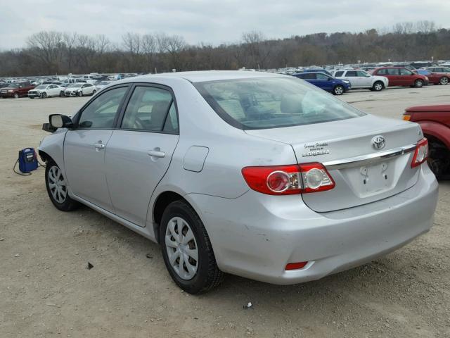 JTDBU4EE3B9132693 - 2011 TOYOTA COROLLA BA GRAY photo 3