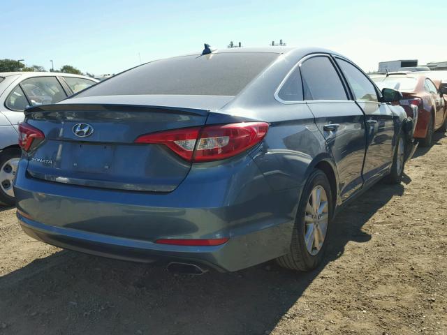 5NPE24AF9GH271419 - 2016 HYUNDAI SONATA SE BLUE photo 4