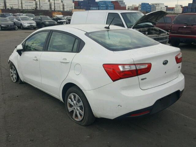 KNADM4A35D6112735 - 2013 KIA RIO LX WHITE photo 3