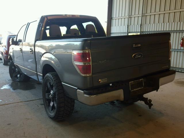 1FTFW1EF0BFC48230 - 2011 FORD F150 SUPER GRAY photo 3