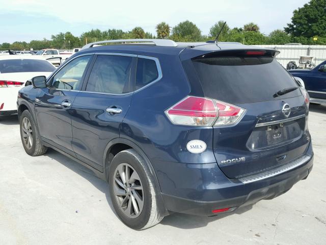 5N1AT2MT5FC826566 - 2015 NISSAN ROGUE S BLUE photo 3