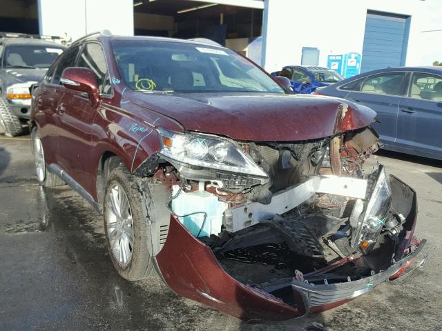 2T2ZK1BA5DC106433 - 2013 LEXUS RX 350 MAROON photo 1