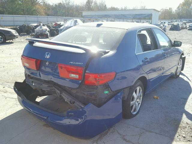 1HGCM66595A066394 - 2005 HONDA ACCORD EX BLUE photo 4