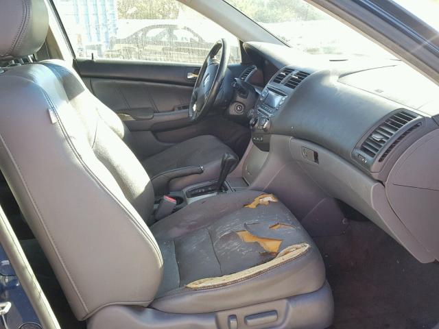 1HGCM66595A066394 - 2005 HONDA ACCORD EX BLUE photo 5