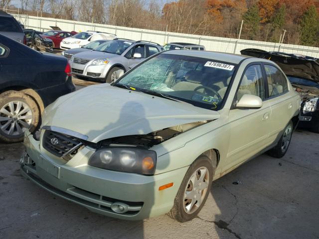 KMHDN46D04U708201 - 2004 HYUNDAI ELANTRA GL GREEN photo 2