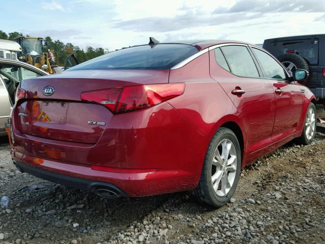 5XXGN4A76CG039813 - 2012 KIA OPTIMA EX RED photo 4