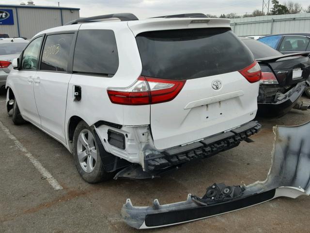 5TDKK3DC3FS590726 - 2015 TOYOTA SIENNA LE WHITE photo 3