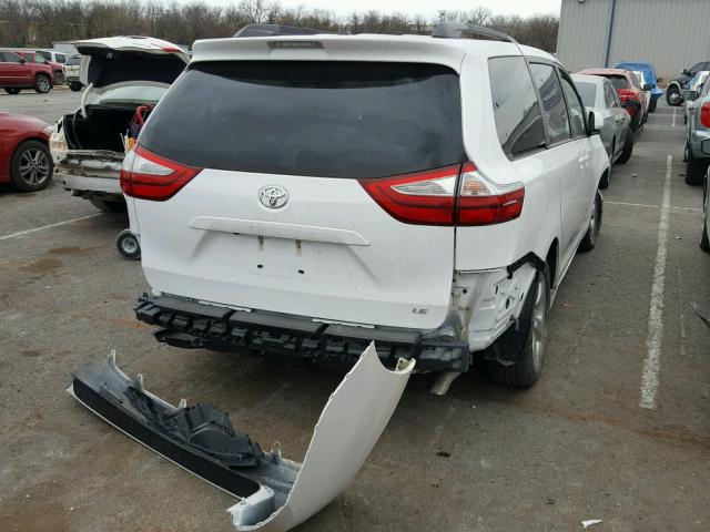 5TDKK3DC3FS590726 - 2015 TOYOTA SIENNA LE WHITE photo 4