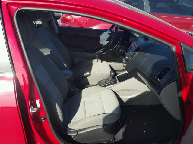 KNAFX4A87E5113792 - 2014 KIA FORTE EX RED photo 5