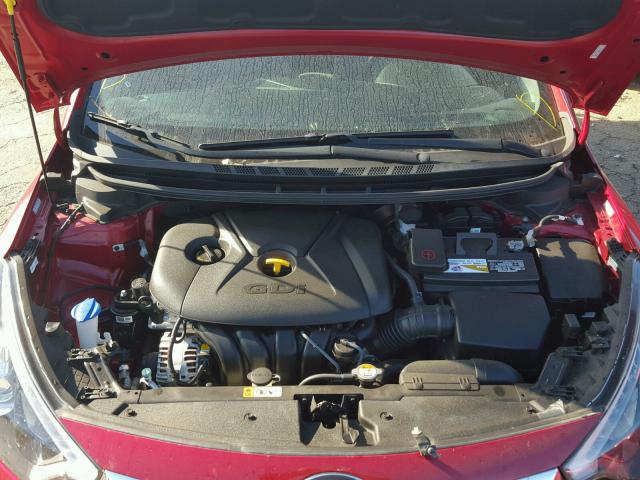 KNAFX4A87E5113792 - 2014 KIA FORTE EX RED photo 7