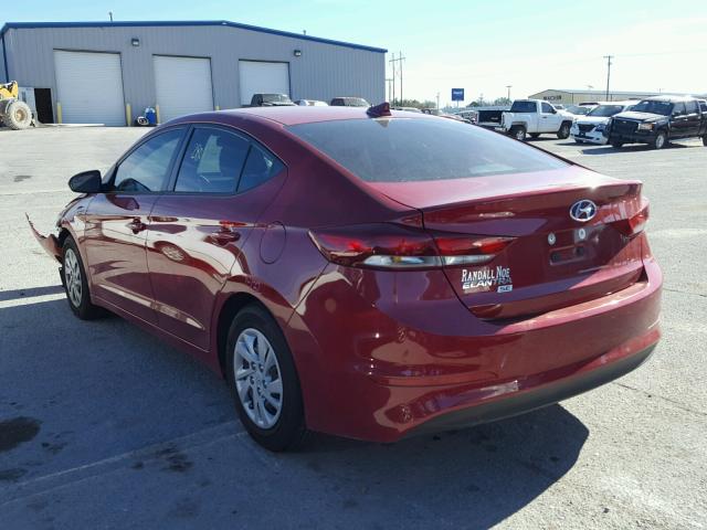 KMHD74LF8HU128801 - 2017 HYUNDAI ELANTRA SE RED photo 3