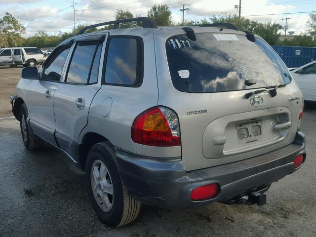 KM8SC13D24U578244 - 2004 HYUNDAI SANTA FE G SILVER photo 3