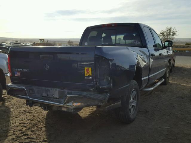 1D7HA18NX4J124658 - 2004 DODGE RAM 1500 S BLUE photo 4