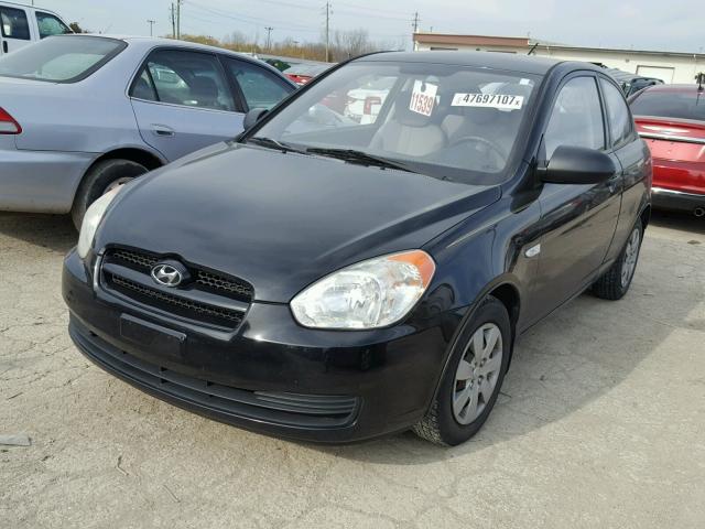 KMHCM36C08U071266 - 2008 HYUNDAI ACCENT GS BLACK photo 2