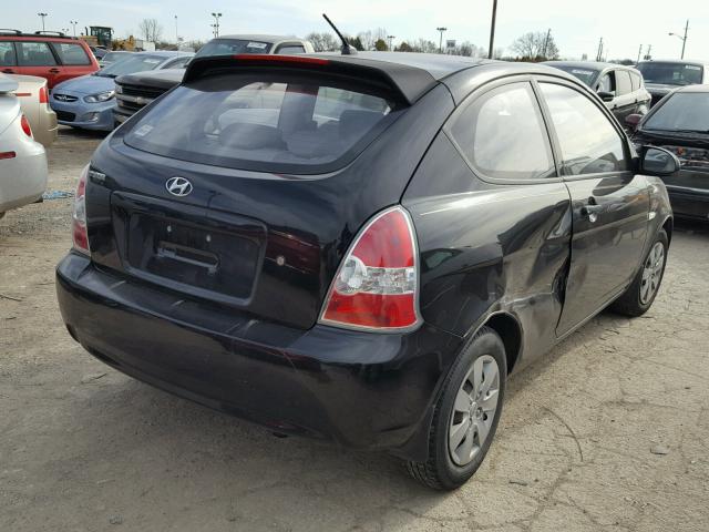 KMHCM36C08U071266 - 2008 HYUNDAI ACCENT GS BLACK photo 4