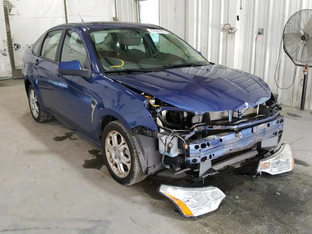 1FAHP35N78W143773 - 2008 FORD FOCUS SE BLUE photo 1