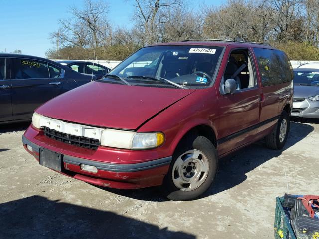 4M2DV11W6SDJ66539 - 1995 MERCURY VILLAGER RED photo 2