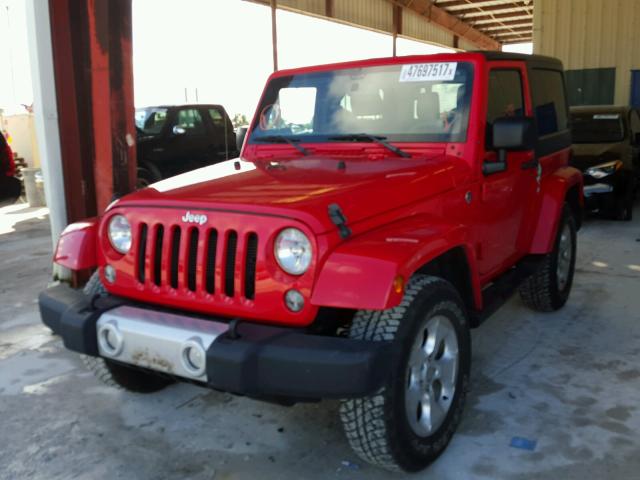 1C4AJWBG5FL508194 - 2015 JEEP WRANGLER S RED photo 2