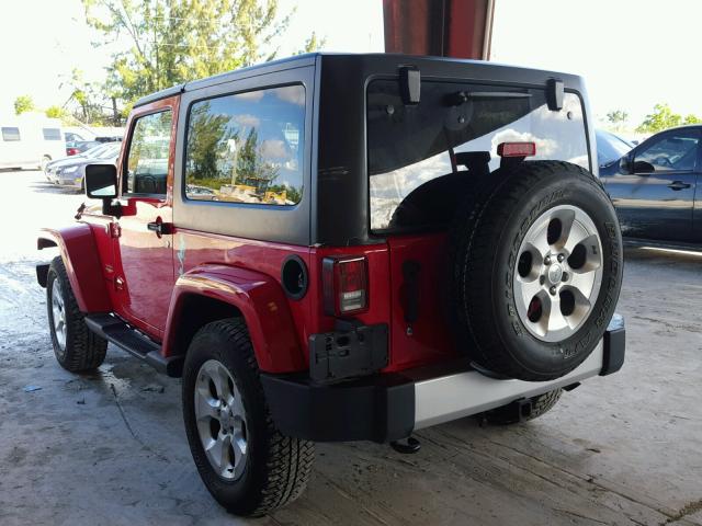 1C4AJWBG5FL508194 - 2015 JEEP WRANGLER S RED photo 3