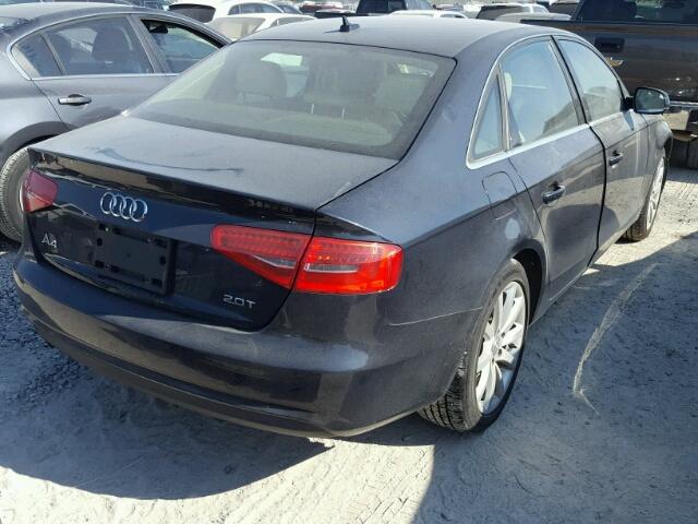 WAUEFAFL5DA128971 - 2013 AUDI A4 PREMIUM BLUE photo 4