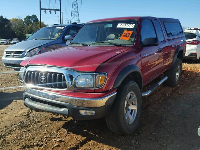 5TEWM72N63Z263355 - 2003 TOYOTA TACOMA XTR RED photo 2