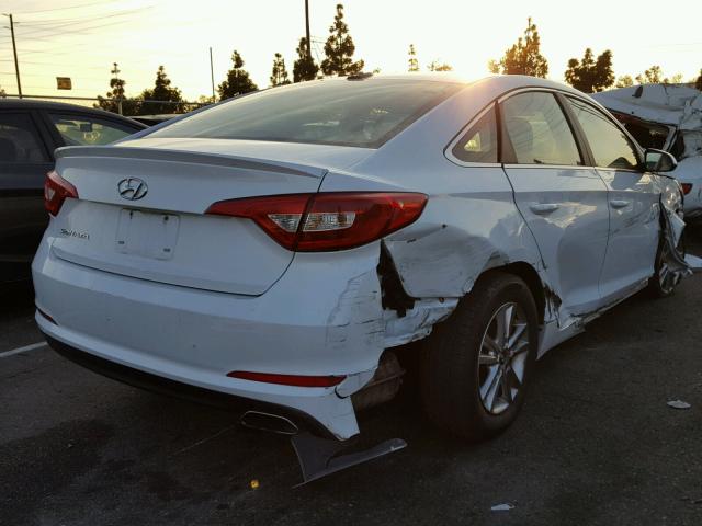 5NPE24AF9HH532713 - 2017 HYUNDAI SONATA SE WHITE photo 4