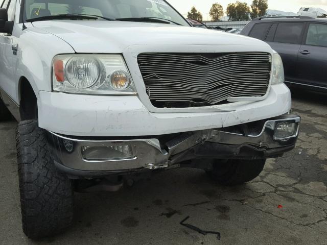 1FTPW12514KC52720 - 2004 FORD F150 SUPER WHITE photo 9