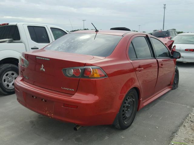 JA32U2FU9EU015047 - 2014 MITSUBISHI LANCER ES/ RED photo 4