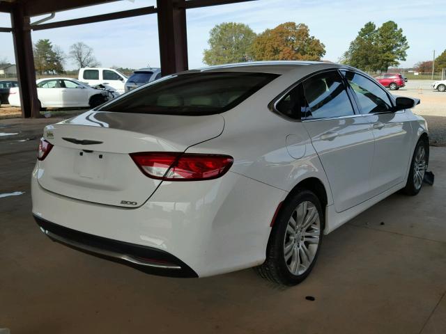 1C3CCCAB2GN135231 - 2016 CHRYSLER 200 LIMITE WHITE photo 4