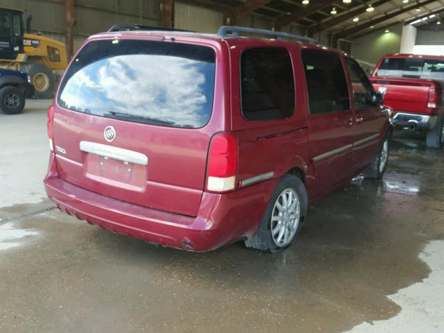 5GADV23LX5D245023 - 2005 BUICK TERRAZA CX BURGUNDY photo 4