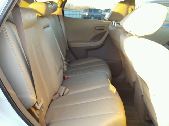 JN8AZ08T17W523712 - 2007 NISSAN MURANO SL WHITE photo 6