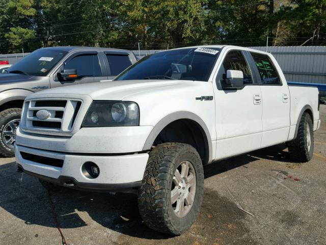 1FTPW14V77KD34498 - 2007 FORD F150 SUPER WHITE photo 2