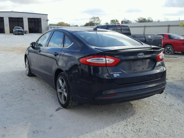 3FA6P0LUXDR336674 - 2013 FORD FUSION SE BLACK photo 3