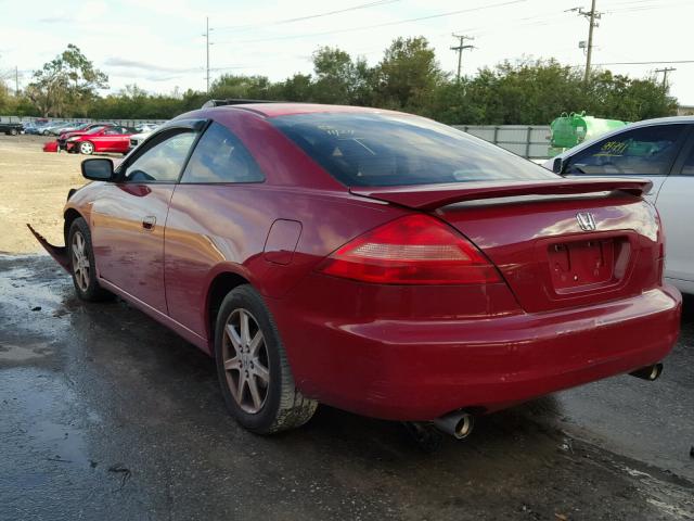 1HGCM82673A031263 - 2003 HONDA ACCORD EX RED photo 3